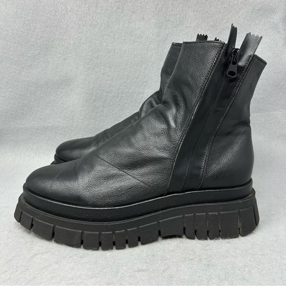 ALL BLACK Lester Lugg Leather Bootie Women's Boot, Women’s Size US 9.5/EU 40